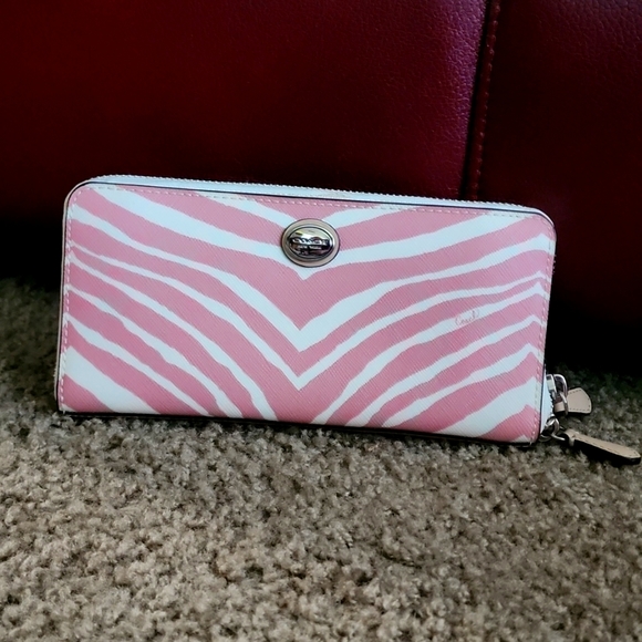 Coach Bags Coach Pink Zebra Wallet Poshmark